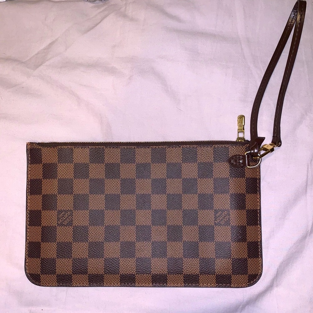 LOUIS VUITTON Damier Ebene Neverfull GM pochette
